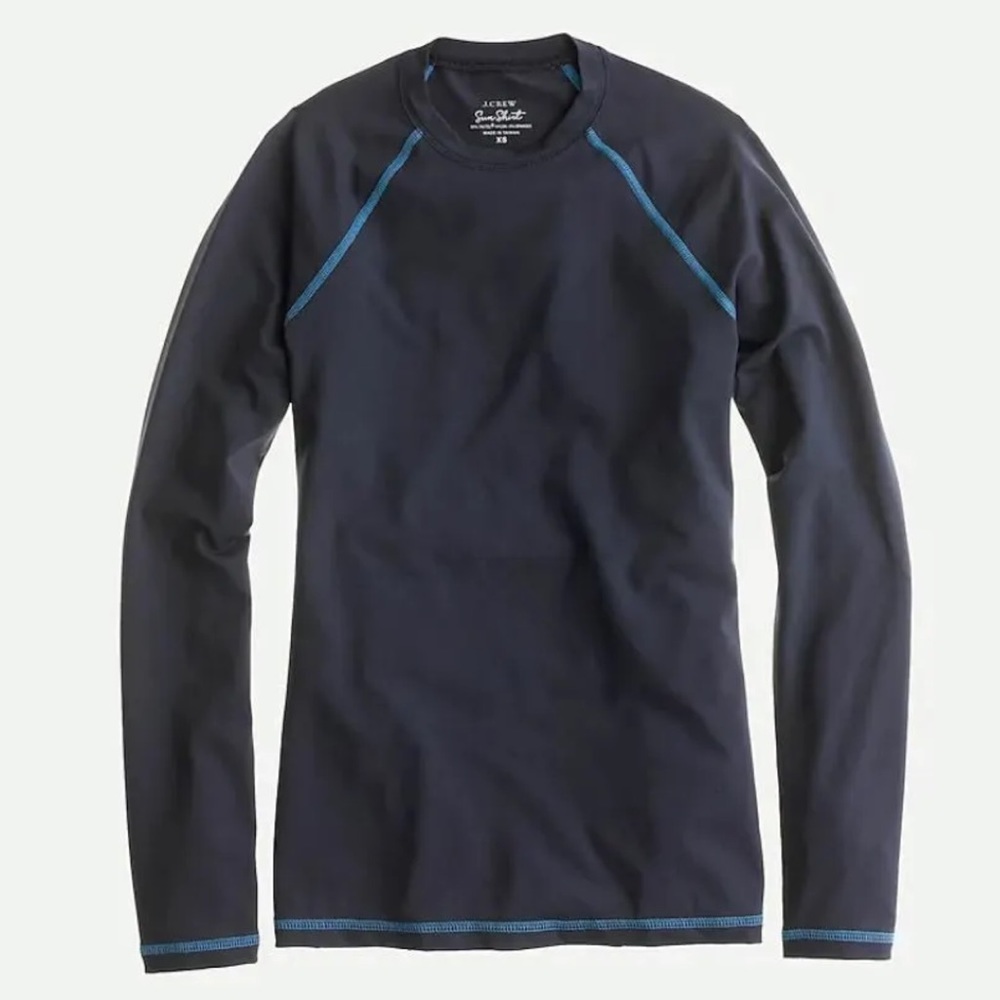 J. Crew NEW Navy Blue Women’s Swim Sun Shirt Long Sleeve SPF NWT Sz Small